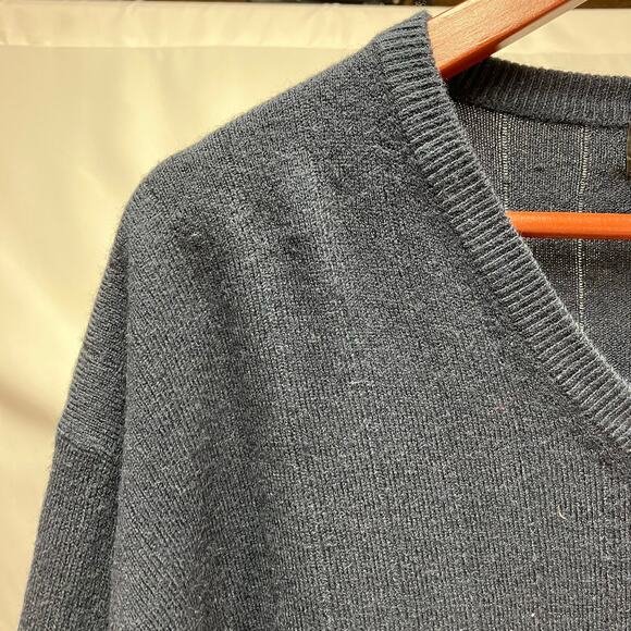 New Jantzen Men's XXL V-Neck Navy Blue Sweater Classic Business Golf Preppy Soft - Picture 7 of 12